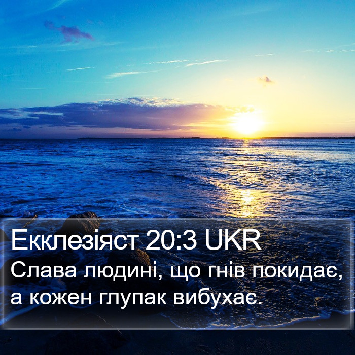 Екклезіяст 20:3 UKR Bible Study