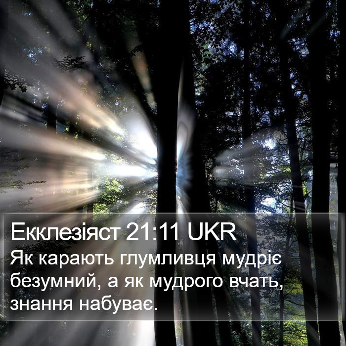 Екклезіяст 21:11 UKR Bible Study