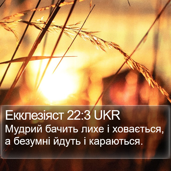 Екклезіяст 22:3 UKR Bible Study