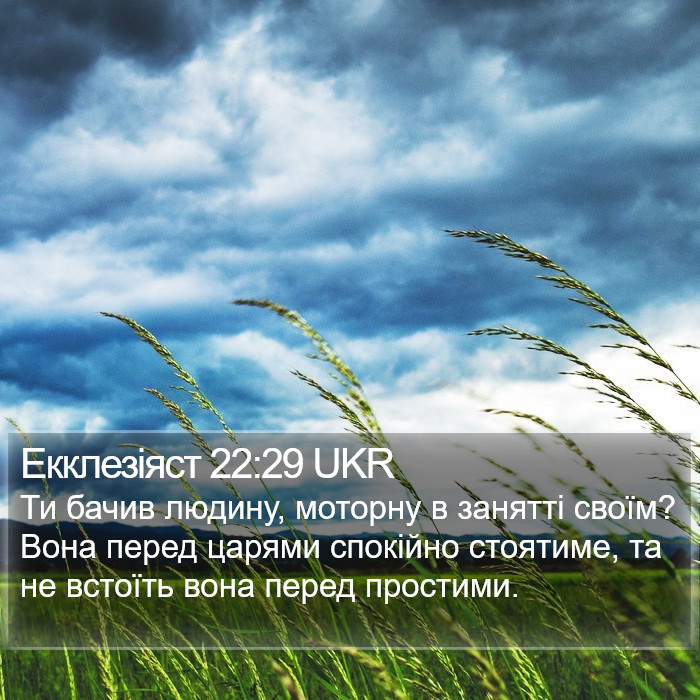 Екклезіяст 22:29 UKR Bible Study