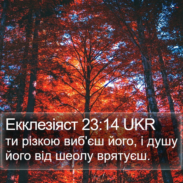 Екклезіяст 23:14 UKR Bible Study