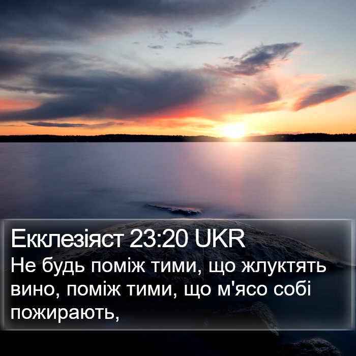 Екклезіяст 23:20 UKR Bible Study