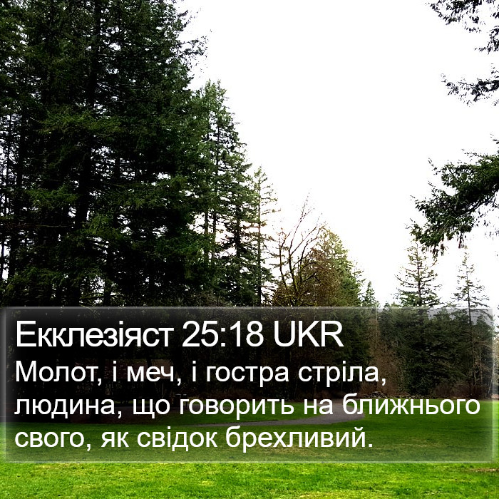 Екклезіяст 25:18 UKR Bible Study