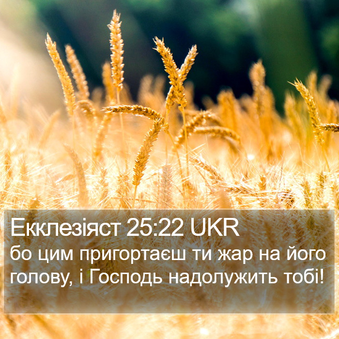 Екклезіяст 25:22 UKR Bible Study