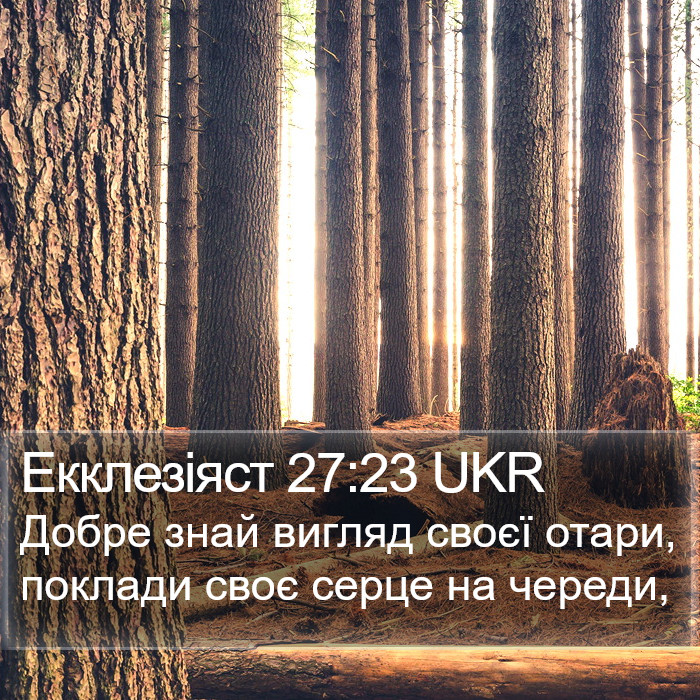 Екклезіяст 27:23 UKR Bible Study