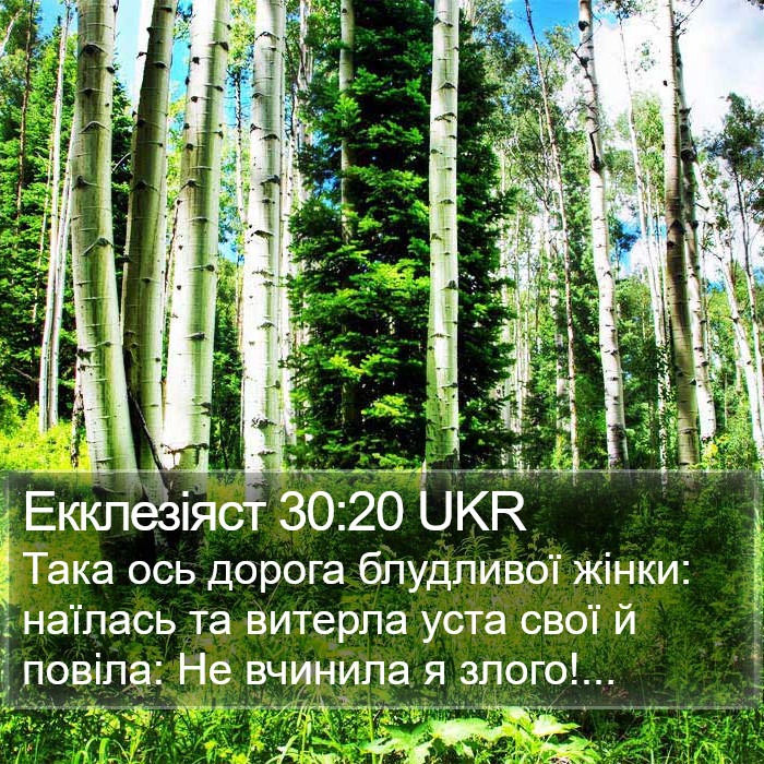 Екклезіяст 30:20 UKR Bible Study