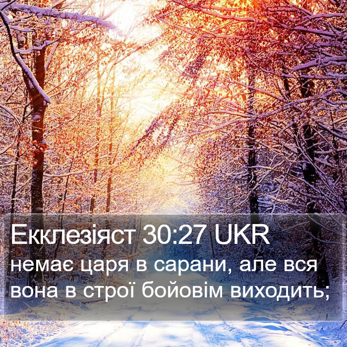 Екклезіяст 30:27 UKR Bible Study