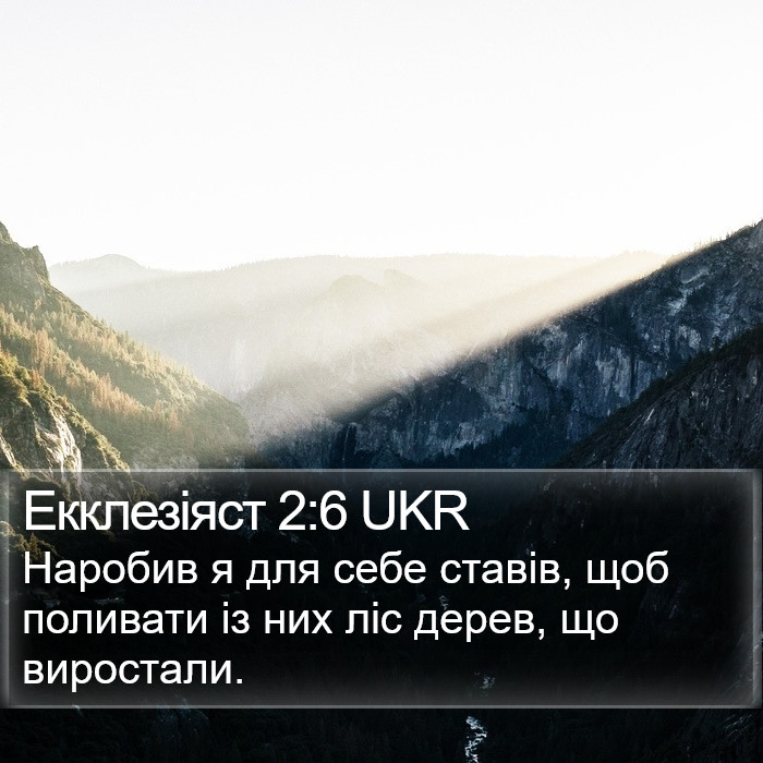 Екклезіяст 2:6 UKR Bible Study