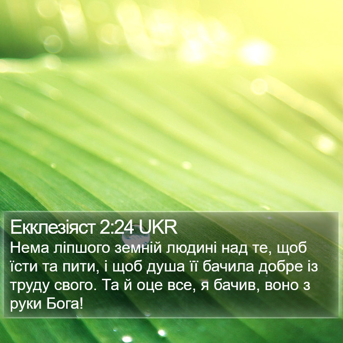 Екклезіяст 2:24 UKR Bible Study