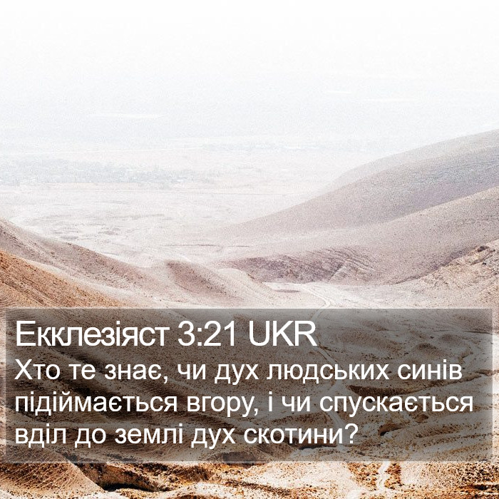 Екклезіяст 3:21 UKR Bible Study