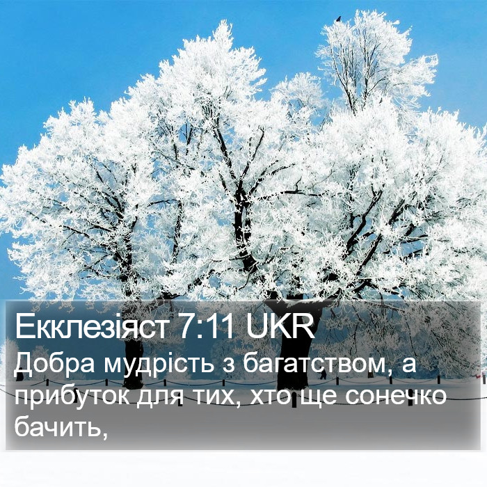 Екклезіяст 7:11 UKR Bible Study