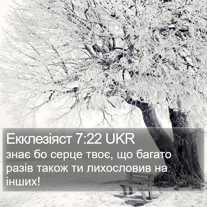 Екклезіяст 7:22 UKR Bible Study