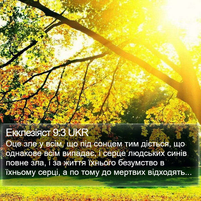 Екклезіяст 9:3 UKR Bible Study