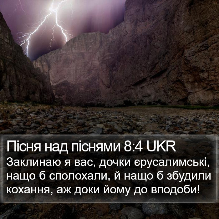 Пісня над піснями 8:4 UKR Bible Study