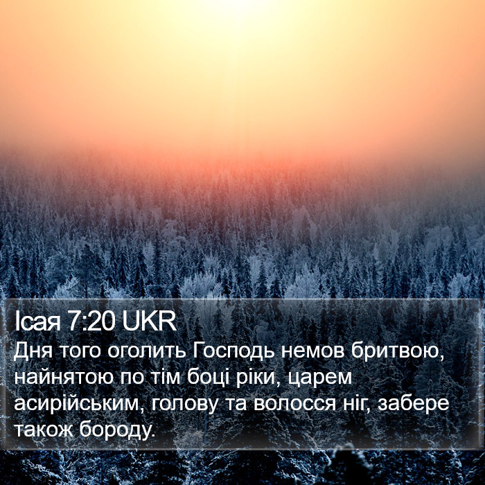Ісая 7:20 UKR Bible Study