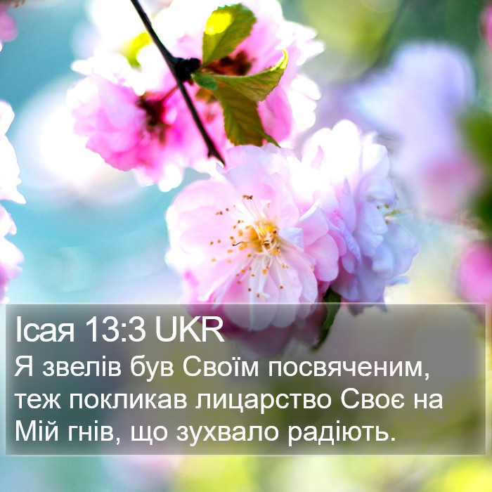 Ісая 13:3 UKR Bible Study