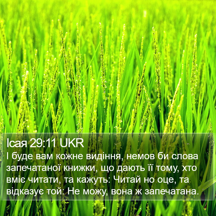 Ісая 29:11 UKR Bible Study