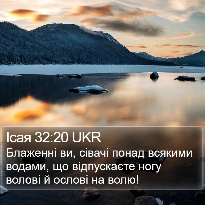 Ісая 32:20 UKR Bible Study