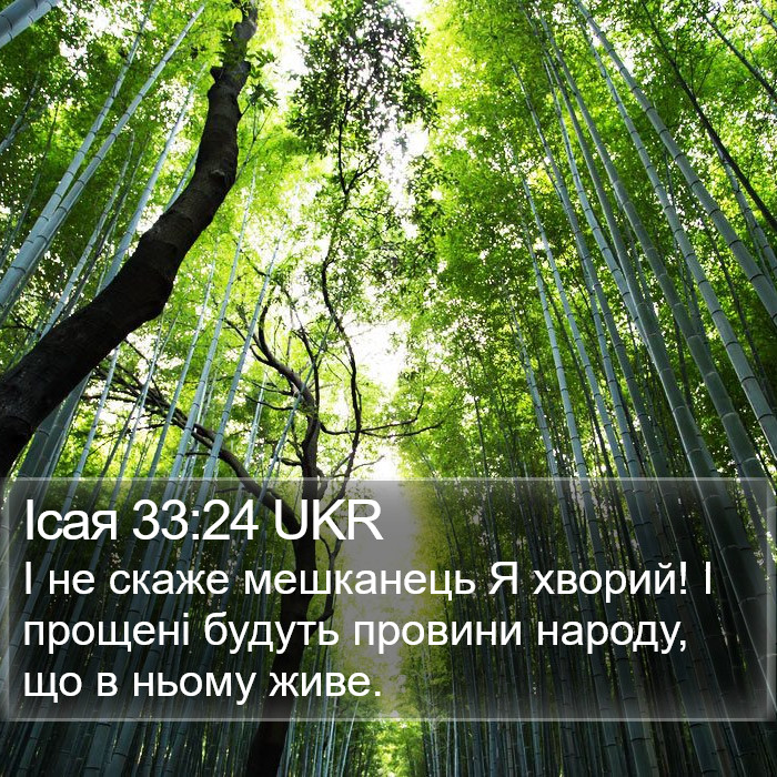 Ісая 33:24 UKR Bible Study