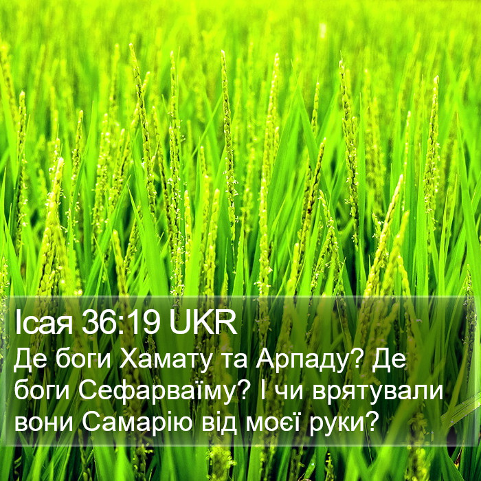 Ісая 36:19 UKR Bible Study