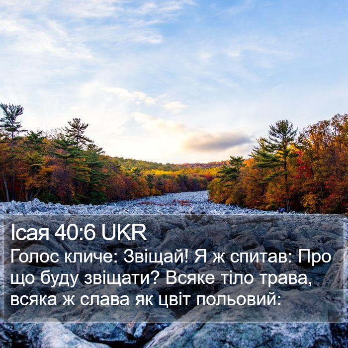 Ісая 40:6 UKR Bible Study