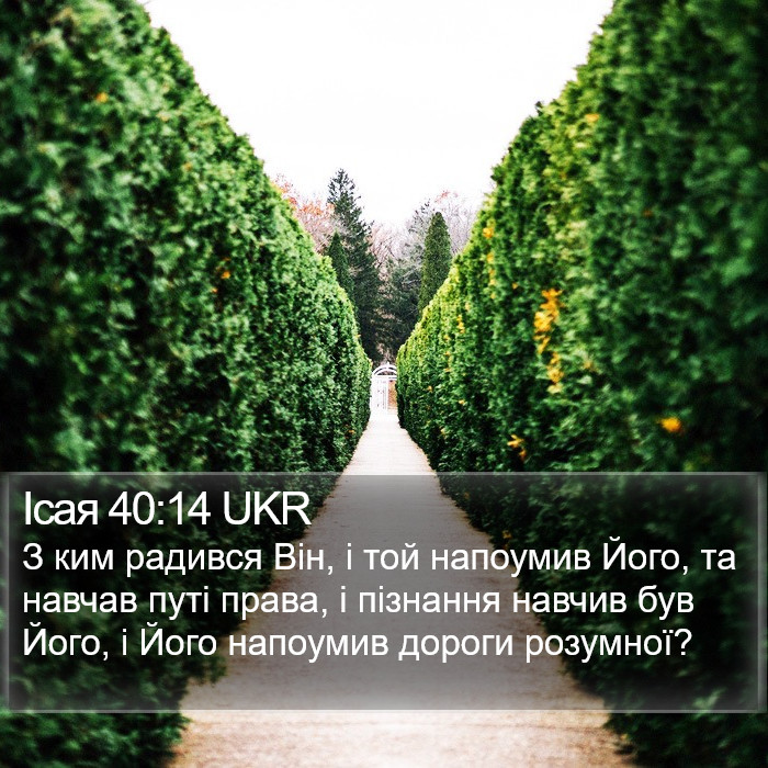 Ісая 40:14 UKR Bible Study