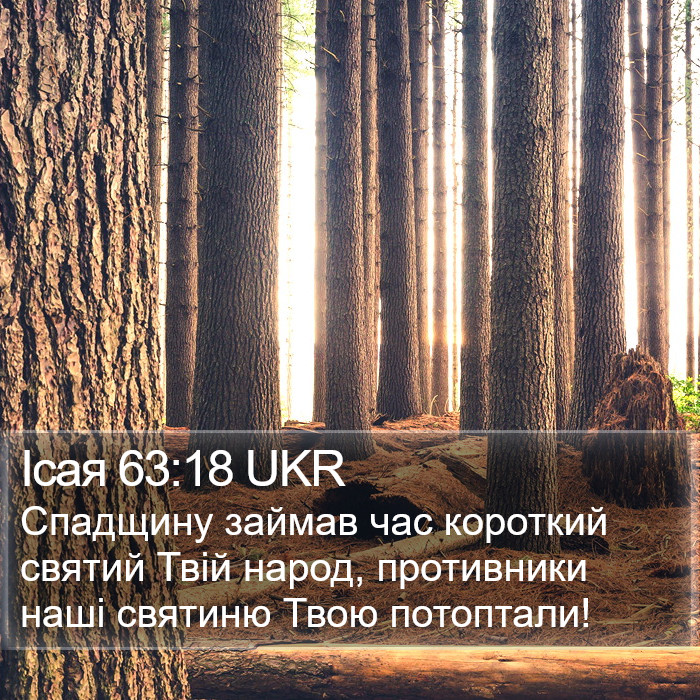 Ісая 63:18 UKR Bible Study