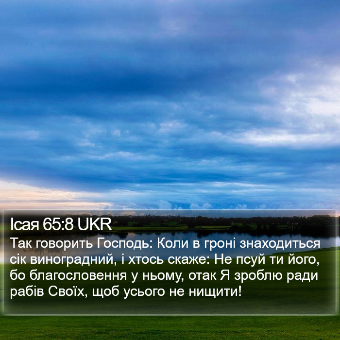 Ісая 65:8 UKR Bible Study