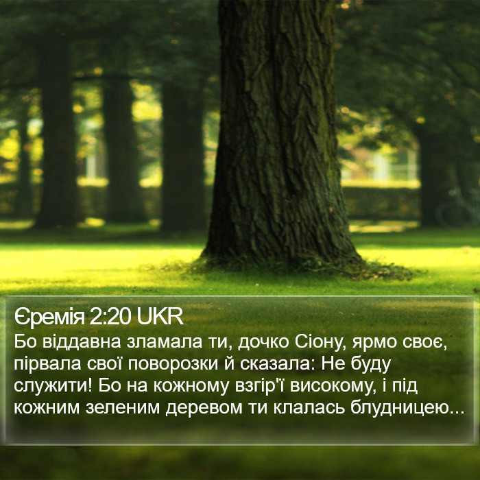 Єремія 2:20 UKR Bible Study