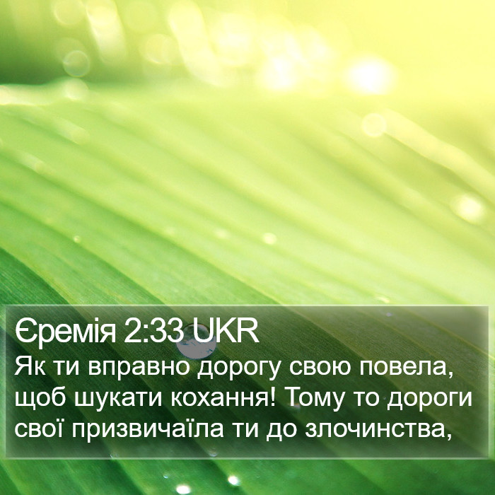 Єремія 2:33 UKR Bible Study