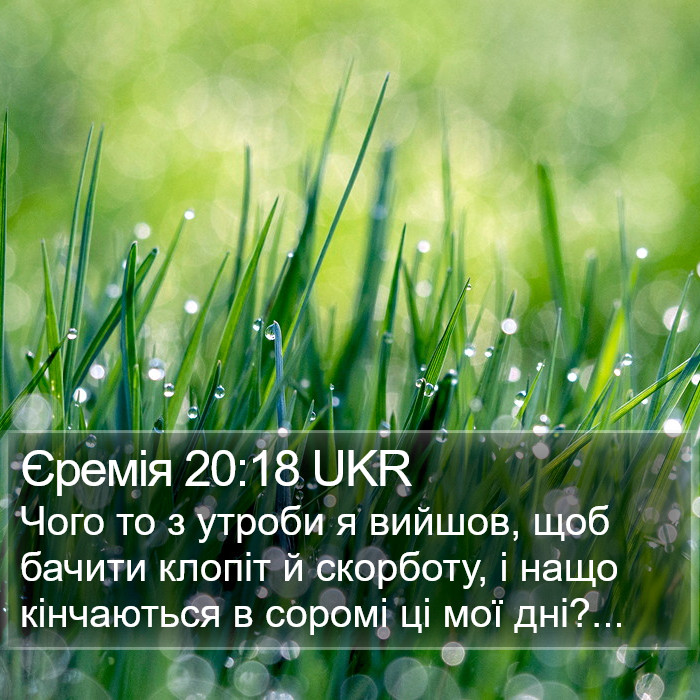 Єремія 20:18 UKR Bible Study