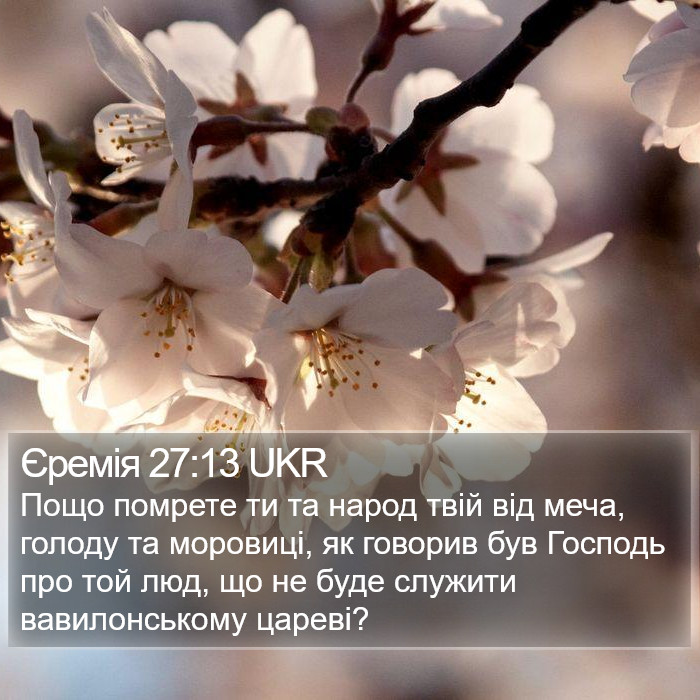 Єремія 27:13 UKR Bible Study