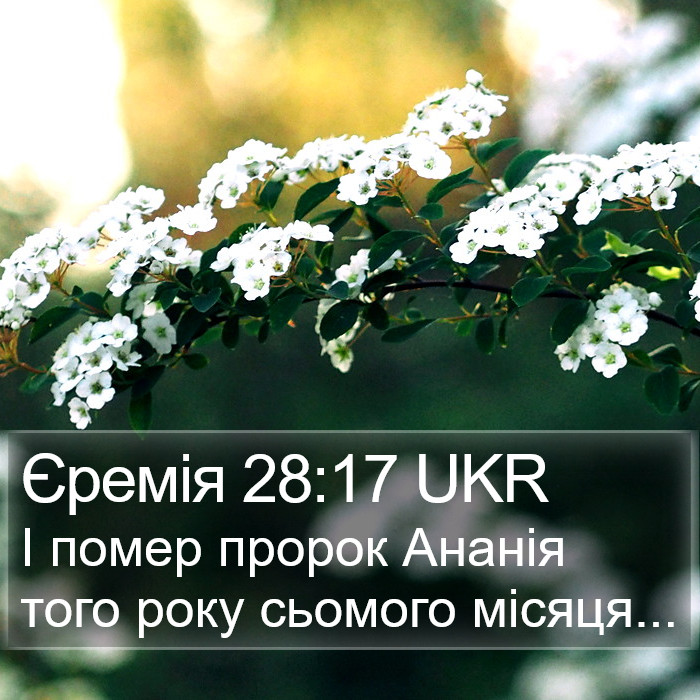 Єремія 28:17 UKR Bible Study