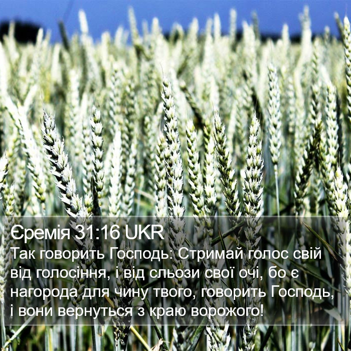 Єремія 31:16 UKR Bible Study