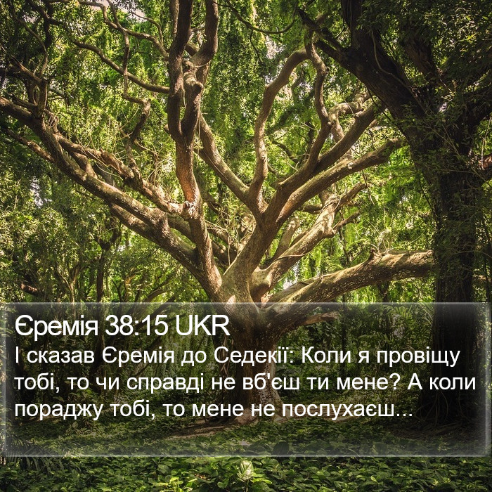 Єремія 38:15 UKR Bible Study