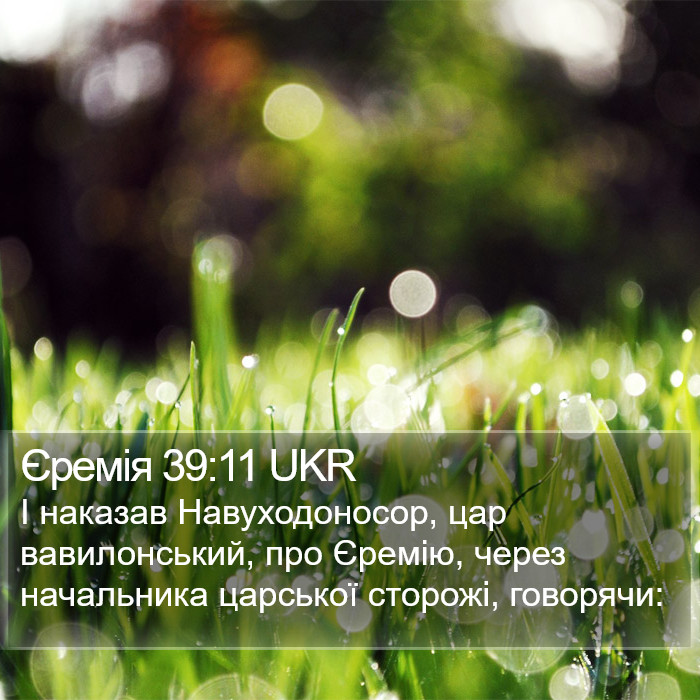 Єремія 39:11 UKR Bible Study