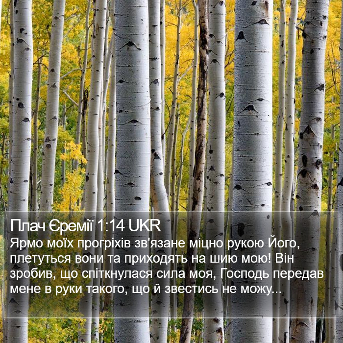 Плач Єремії 1:14 UKR Bible Study