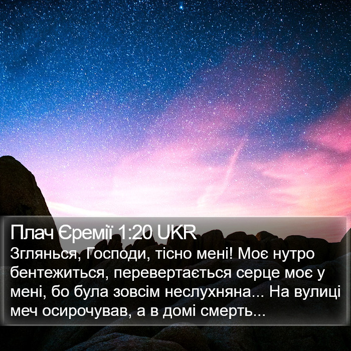 Плач Єремії 1:20 UKR Bible Study