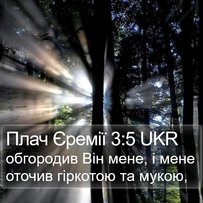 Плач Єремії 3:5 UKR Bible Study
