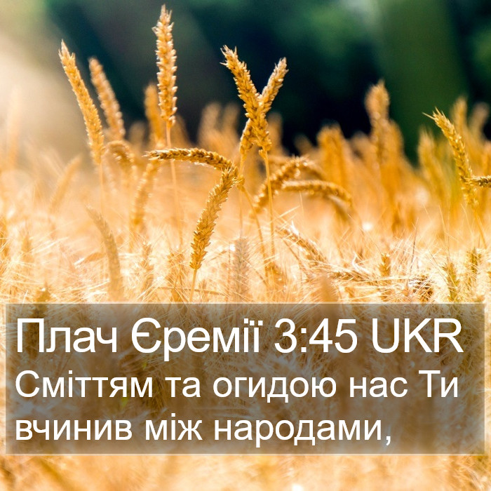 Плач Єремії 3:45 UKR Bible Study