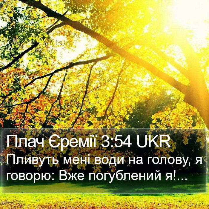 Плач Єремії 3:54 UKR Bible Study