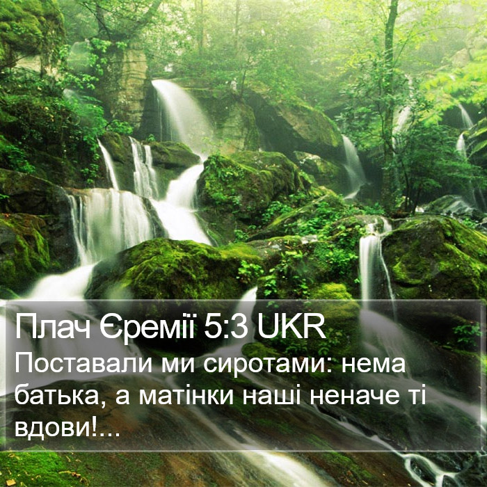 Плач Єремії 5:3 UKR Bible Study