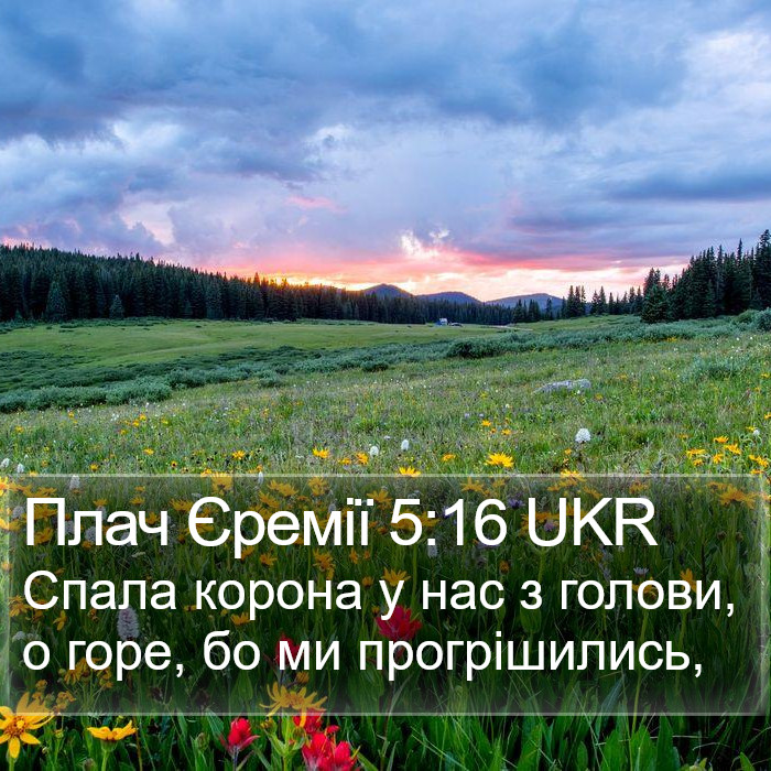 Плач Єремії 5:16 UKR Bible Study