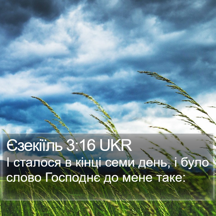 Єзекіїль 3:16 UKR Bible Study