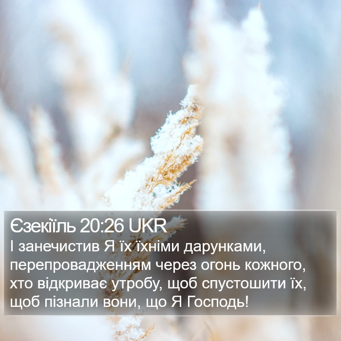 Єзекіїль 20:26 UKR Bible Study