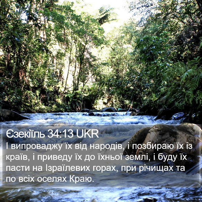 Єзекіїль 34:13 UKR Bible Study