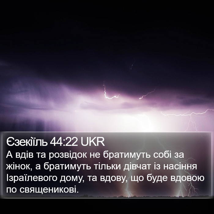 Єзекіїль 44:22 UKR Bible Study