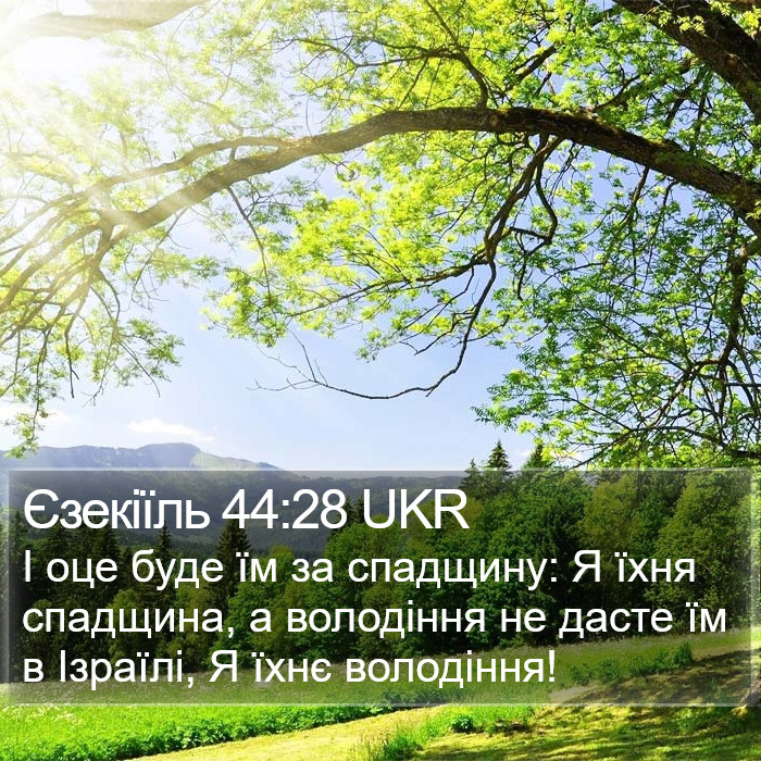 Єзекіїль 44:28 UKR Bible Study