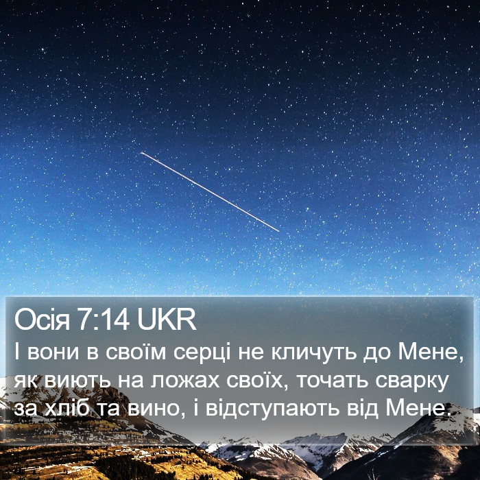 Осія 7:14 UKR Bible Study