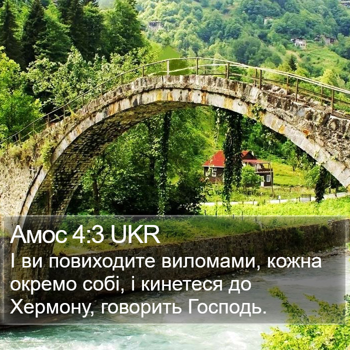 Амос 4:3 UKR Bible Study